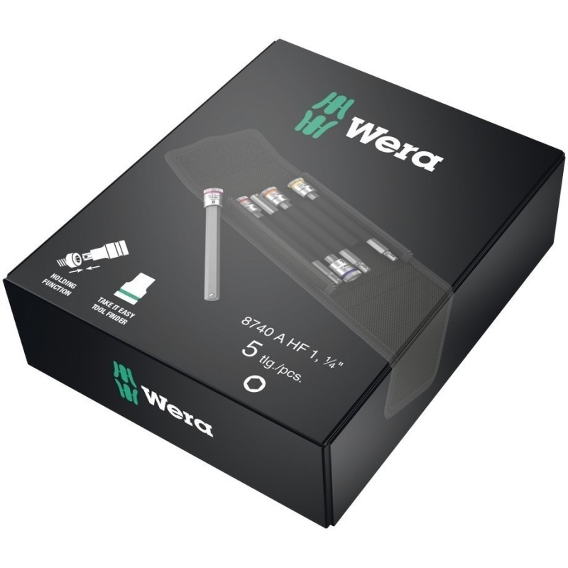 Wera 8740 A HF Zyklop 1/4" Lokma HexPlus Bits 10mm 5li 05003345001
