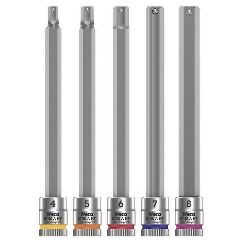 Wera 8740 A HF Zyklop 1/4" Lokma HexPlus Bits 10mm 5li 05003345001