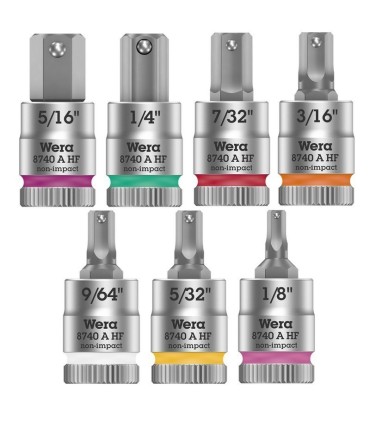 Wera 8740 A HF Zyklop 1/4" Lokma HexPlus Bits 28mm Set 05003881001