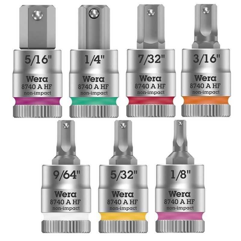Wera 8740 A HF Zyklop 1/4" Lokma HexPlus Bits 28mm Set 05003881001