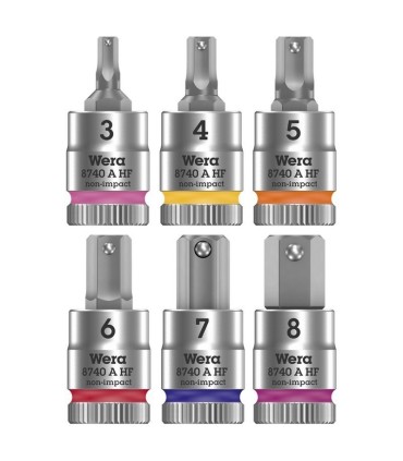 Wera 8740 A HF Zyklop 1/4" Lokma HexPlus Bits 28x4mm 05003333001