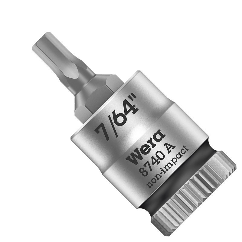 Wera 8740 A Zyklop 1/4" Lokma HexPlus Bits 28mm 7/64" 05003382001