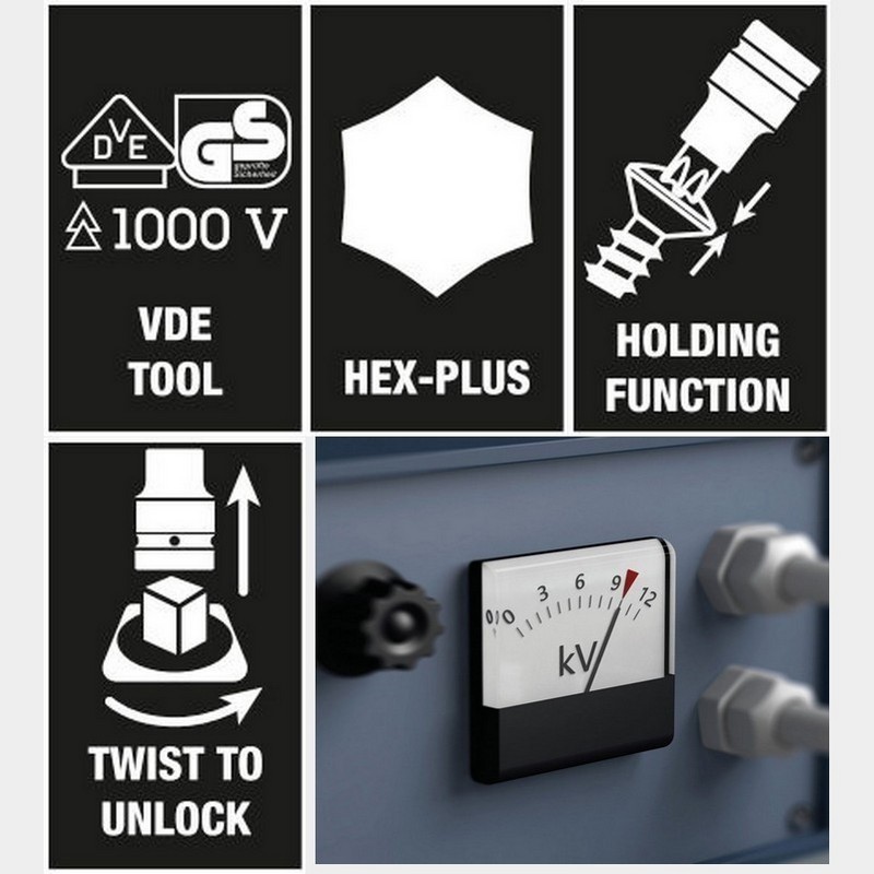Wera 8740 B VDE HF İzole 3/8" Lokma HexPlus Bits 6mm 05004902001