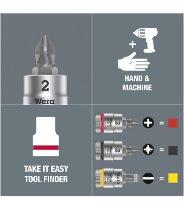 Wera 8751 A Zyklop 1/4" Lokma Yıldız Bits 28mm PH2 05003351001