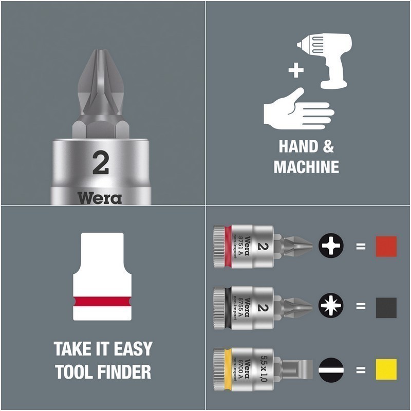 Wera 8751 A Zyklop 1/4" Lokma Yıldız Bits 28mm PH2 05003351001