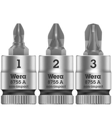 Wera 8755 A Zyklop 1/4" Lokma Pozidriv Bits 28mm PZ1 05003353001