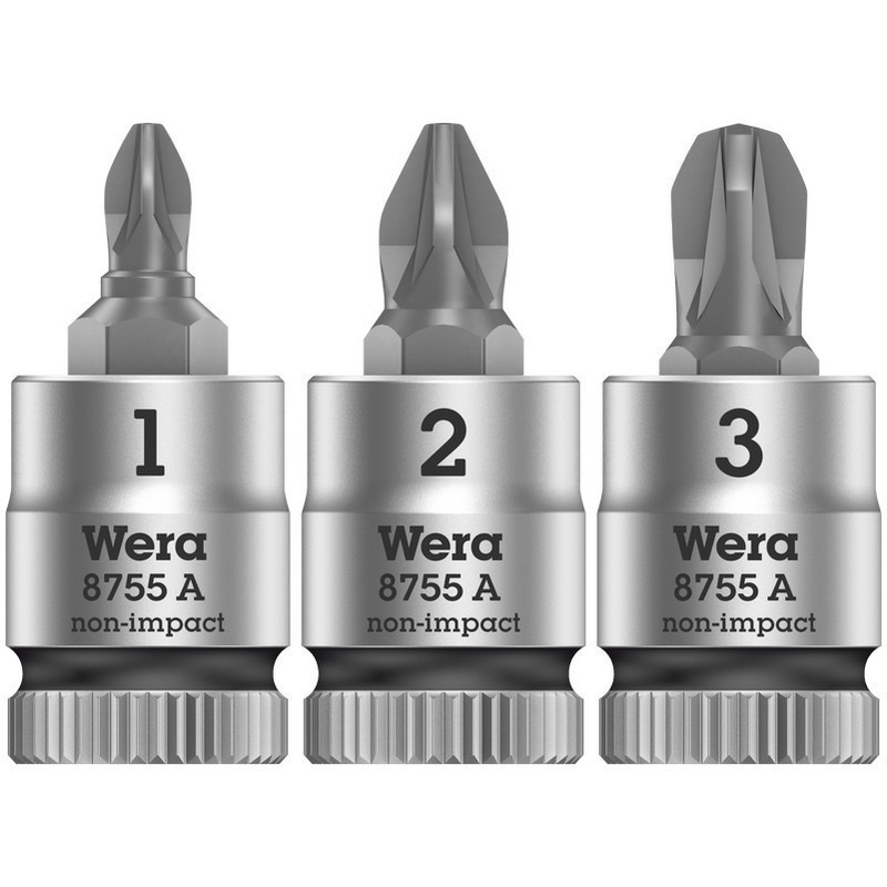 Wera 8755 A Zyklop 1/4" Lokma Pozidriv Bits 28mm PZ1 05003353001