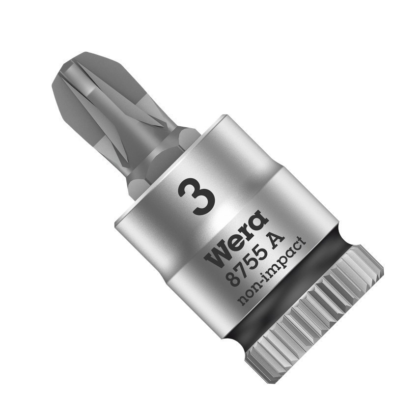 Wera 8755 A Zyklop 1/4" Lokma Pozidriv Bits 28mm PZ3 05003355001