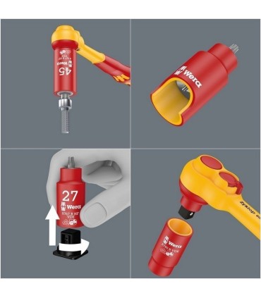 Wera 8760 B VDE HF İzole 3/8" Lokma Multipoint Bits M10 05004941001