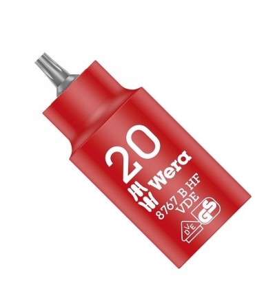 Wera 8767 B VDE HF İzole 3/8" Lokma Torx Bits TX20 05004920001