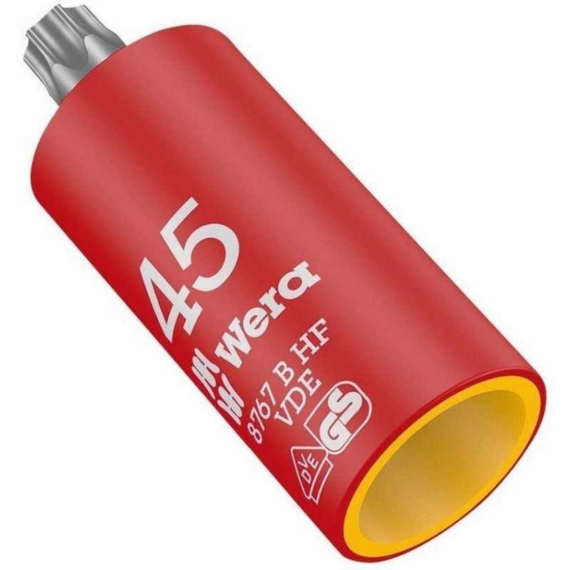 Wera 8767 B VDE HF İzole 3/8" Lokma Torx Bits TX45 05004925001