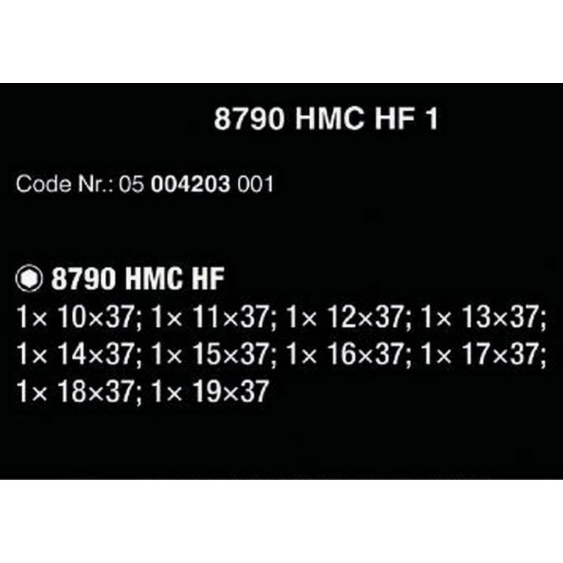 Wera 8790 HMC HF Zyklop 1/2" Lokma 37mm Set1 05004203001