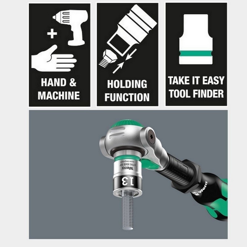 Wera 8790 HMC HF Zyklop 1/2" Lokma 37mm Set1 05004203001