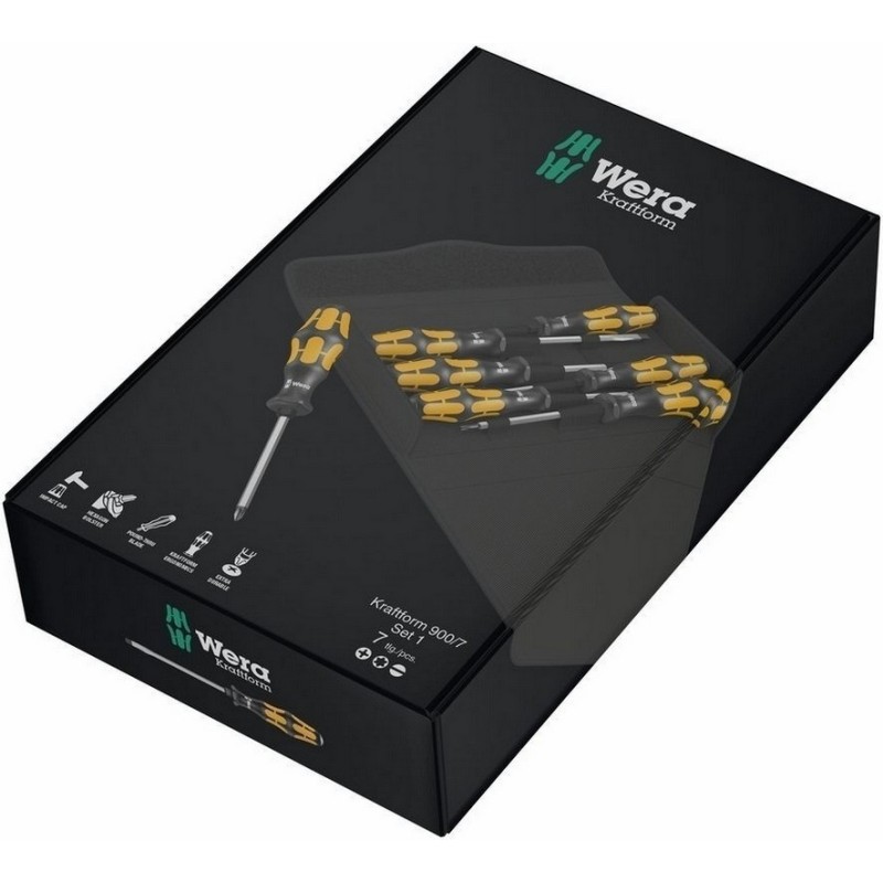 Wera 900 Chiseldriver Keski Tornavida 7li Set 1 05137811001