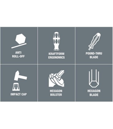 Wera 900 Chiseldriver Keski Tornavida 7li Set 1 05137811001