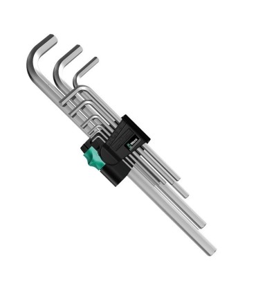 Wera 950/9 HexPlus 2 Krom Kaplı Alyan Anahtar Seti 05021909001