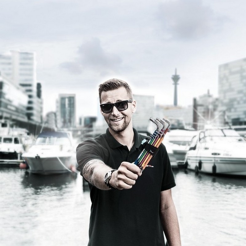 Wera 950/9 L HF HexPlus Krom Uzun Alyan Seti 05022130001