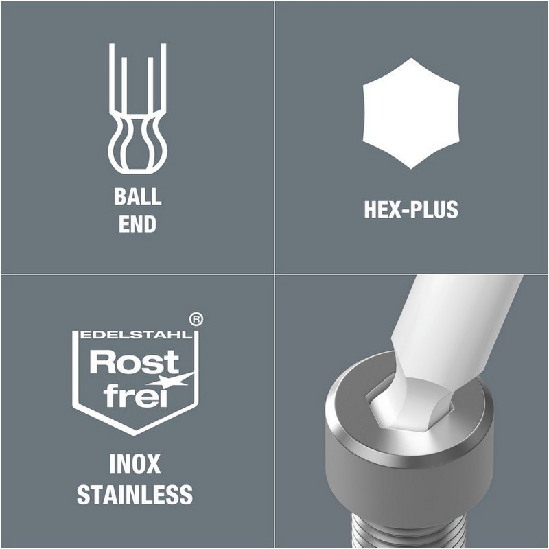 Wera 950/9 PKL Krom Alyan Seti 1 Topbaş Hexplus 05022087001