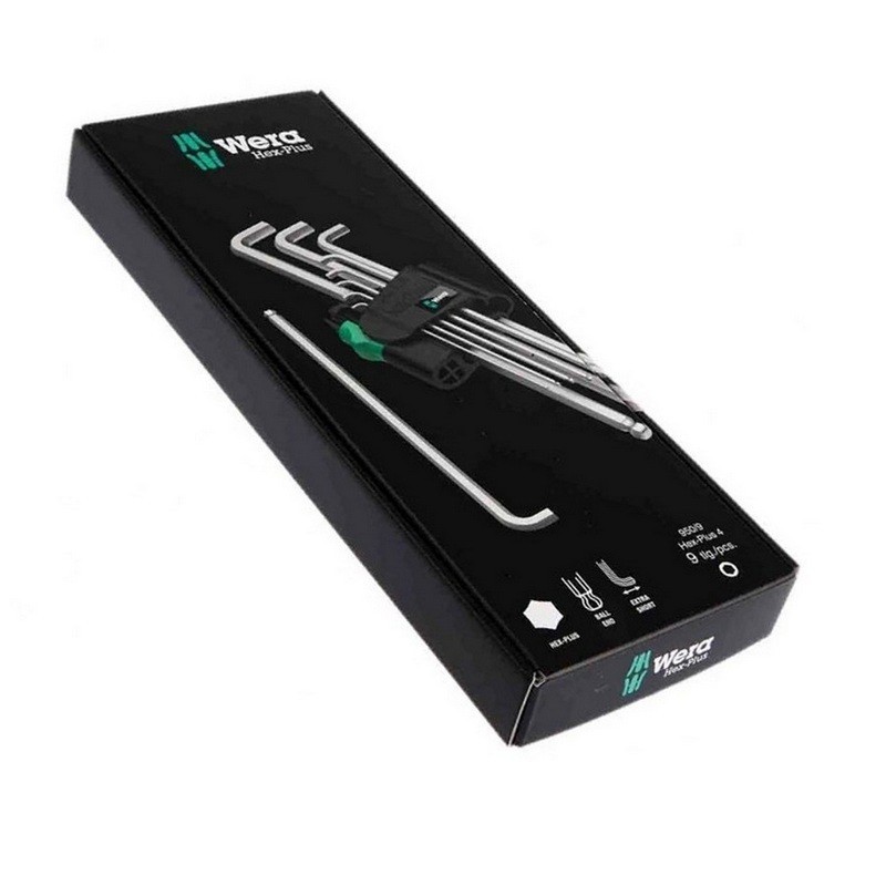 Wera 950/9 PKLS Hexplus Krom Topbaş Alyan Seti 05073594001