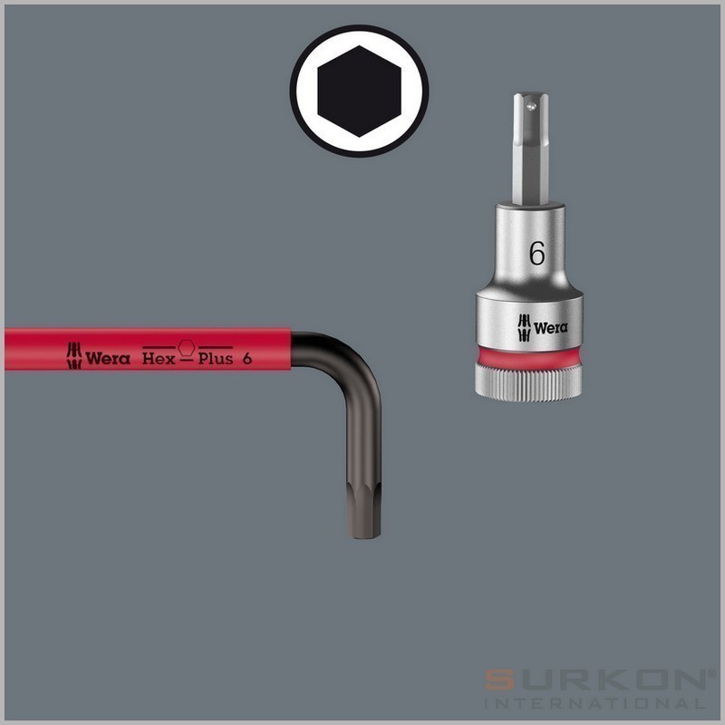 Wera 950/9 PKLS Hexplus Krom Topbaş Alyan Seti 05073594001