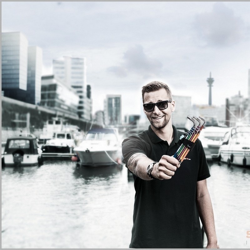 Wera 950/9 PKS HexPlus Krom Topbaş Alyan Kısa Set 05133163001