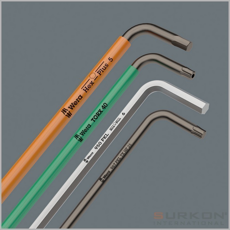 Wera 950/9 PKS HexPlus Krom Topbaş Alyan Kısa Set 05133163001