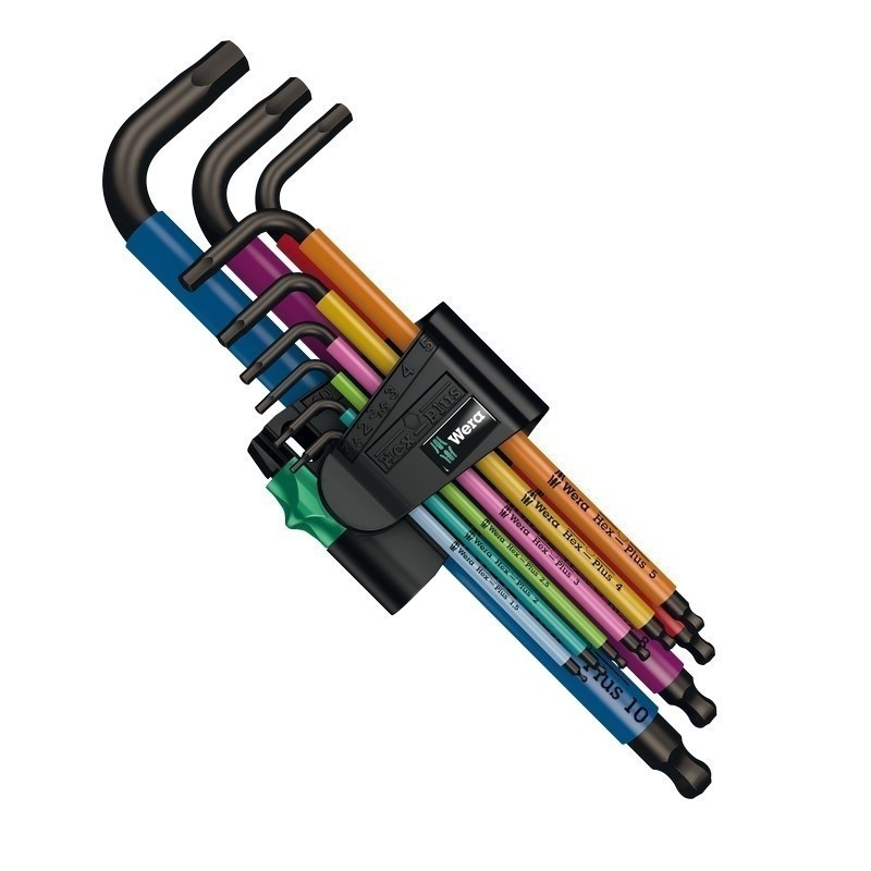 Wera 950/9 SPKL HexPlus Topbaş Renkli Alyan Seti 05022089001
