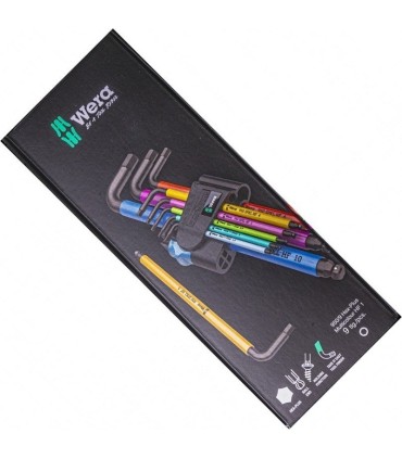 Wera 950/9 SPKL HF HexPlus Topbaş Renkli Alyan Seti 05022210001