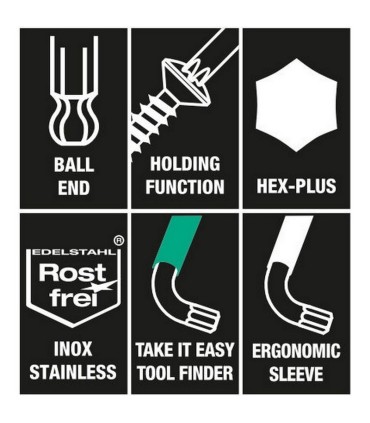 Wera 950/9 SPKL HF HexPlus Topbaş Renkli Alyan Seti 05022210001