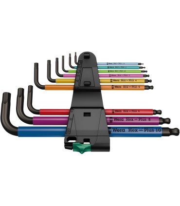 Wera 950/9 SPKL SB HexPlus Topbaş Renkli Alyan Seti 05073593001