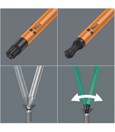 Wera 967/9 SPKL Delikli Torx BO Renkli Topbaş Mıknatıslı Alyan Seti Kısa 05024335001