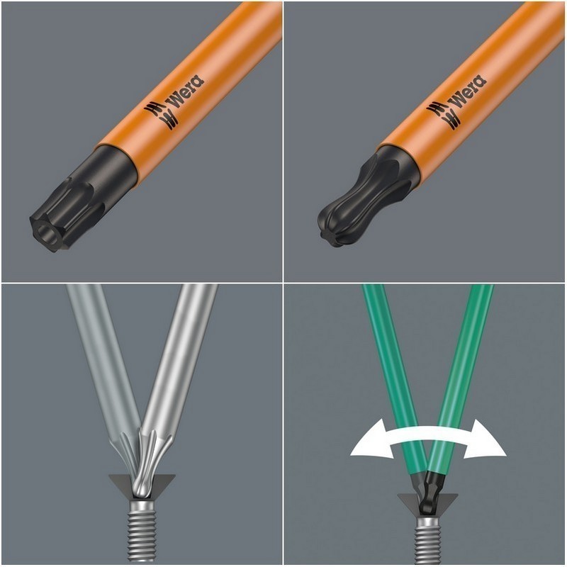Wera 967/9 SPKL Delikli Torx BO Renkli Topbaş Mıknatıslı Alyan Seti Kısa 05024335001