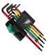 Wera 967/9 SPKL SB Delikli Torx BO Renkli Mıknatıslı Topbaş Allen Anahtar Seti Kısa 05073599001