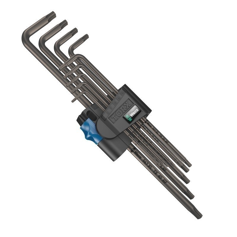 Wera 967/9 XL HF Torx Allen Anahtar Uzun Set 05024450001