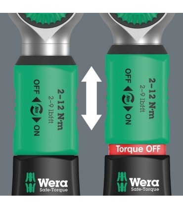 Wera Safe-Torque A1 Tork Anahtarı 2-12Nm Cırcır 1/4" Set Lokma 05075830001