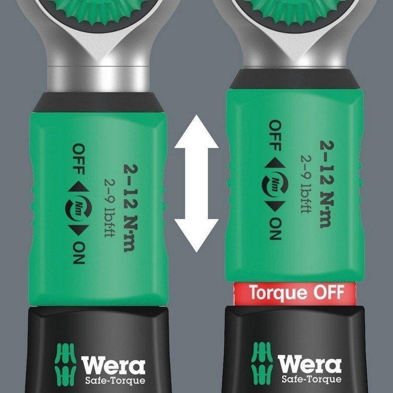 Wera Safe-Torque A2 Tork Anahtarı 2-12Nm Cırcır 1/4" Bits 05075801001