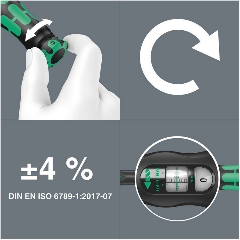 Wera Click-Torque A6 Tork Anahtarı 2,5-25Nm Cırcır 1/4" Bits 05075605001