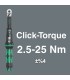Wera Click-Torque A6 Torkmetre Set 1 2,5-25Nm Cırcır 1/4" Bits 05130110001