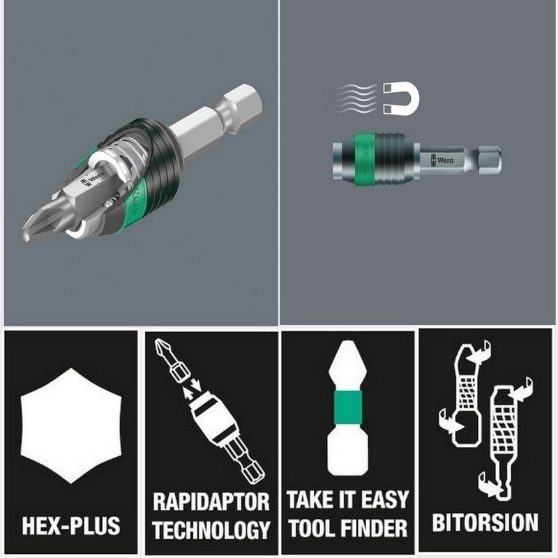 Wera Bit-Check 10 Bitorsion 1 Bits Seti 05056374001