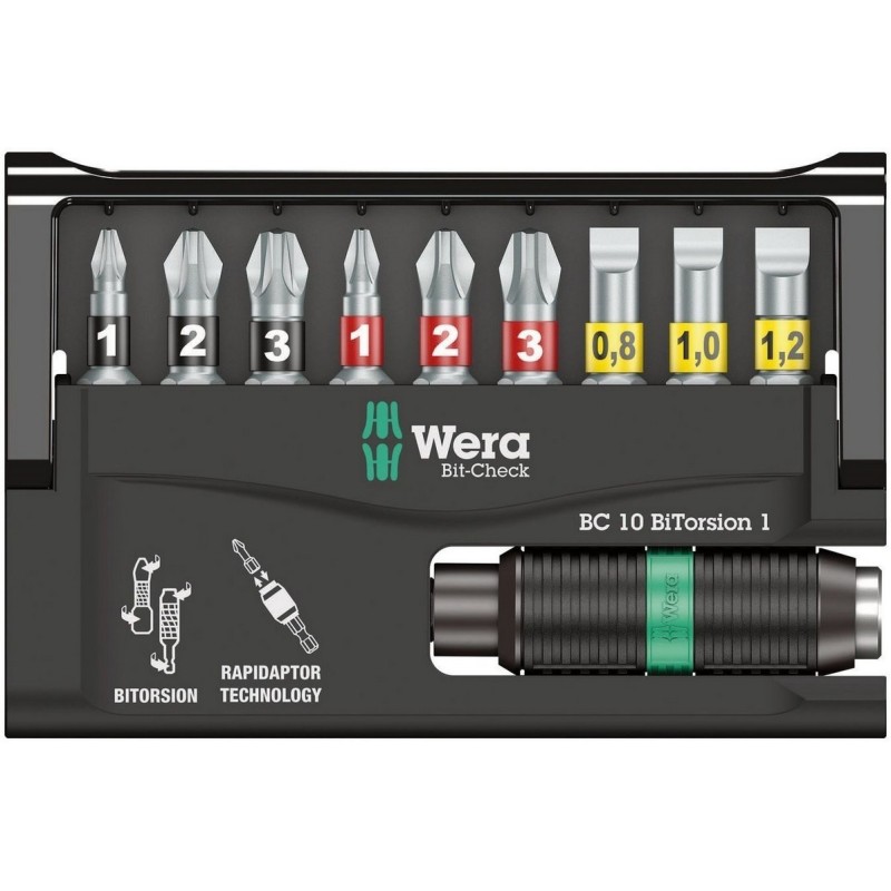 Wera Bit-Check 10 PZ Bitorsion 2 Bits Seti 05347153001