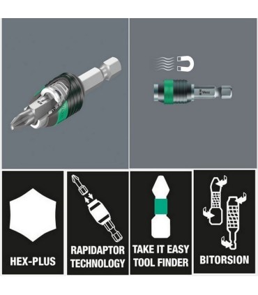 Wera Bit-Check 10 PZ Bitorsion 2 Bits Seti 05347153001