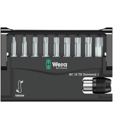 Wera Bit-Check 10 Torx Universal 1 Bits Seti 05056164001