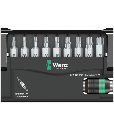 Wera Bit-Check 10 Torx Universal 2 Bits Seti 05057115001
