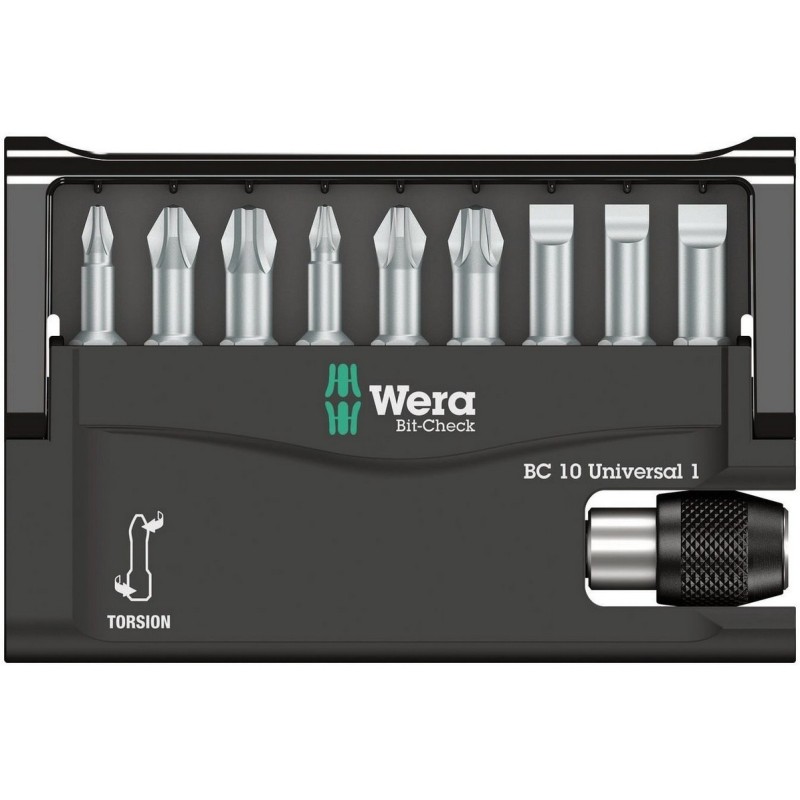 Wera Bit-Check 10 Universal 1 Torsion Bits Seti 05056161001