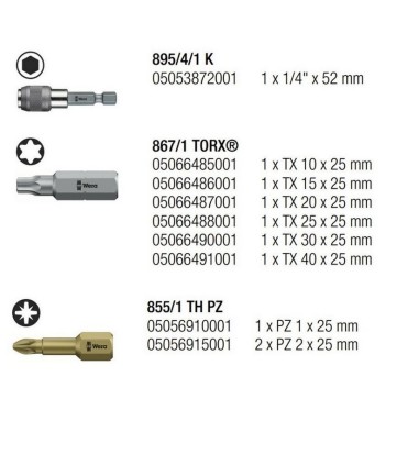 Wera Bit-Check 10 Universal 2 Bits Seti 05134200001