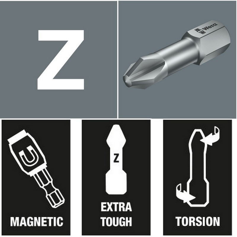 Wera Bit-Check 10 Universal 2 Bits Seti 05134200001