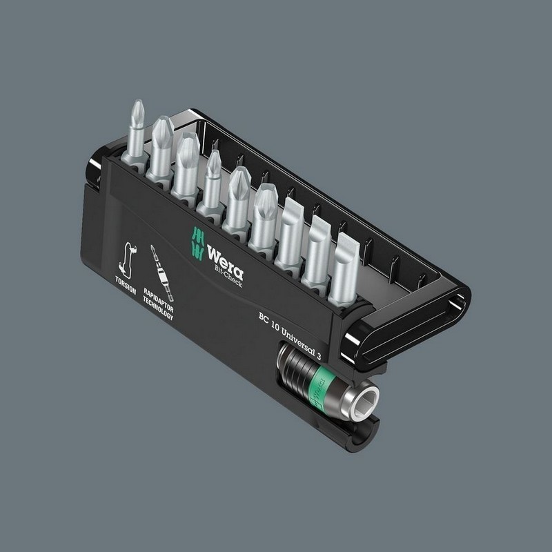 Wera Bit-Check 10 Universal 3 Bits Seti 05056375001