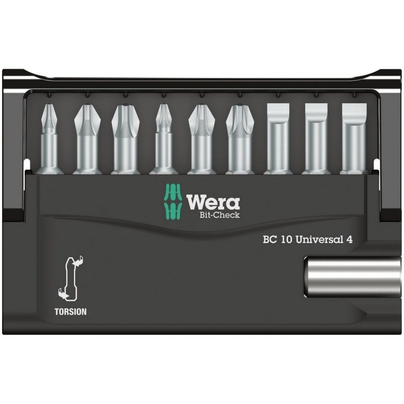 Wera Bit-Check 10 Universal 4 Bits Seti 05056159001