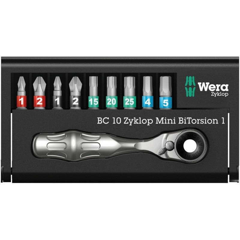 Wera Bit-Check 10 Zyklop Cırcırlı Bitorsion 1 Bits Seti 05057418001