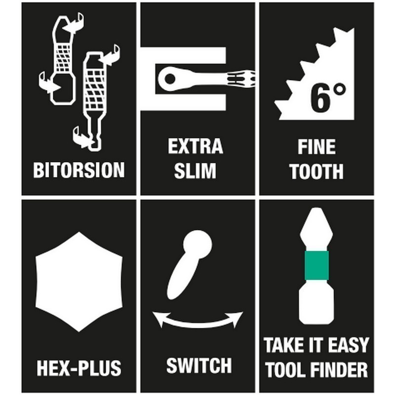 Wera Bit-Check 10 Zyklop Cırcırlı Bitorsion 1 Bits Seti 05057418001